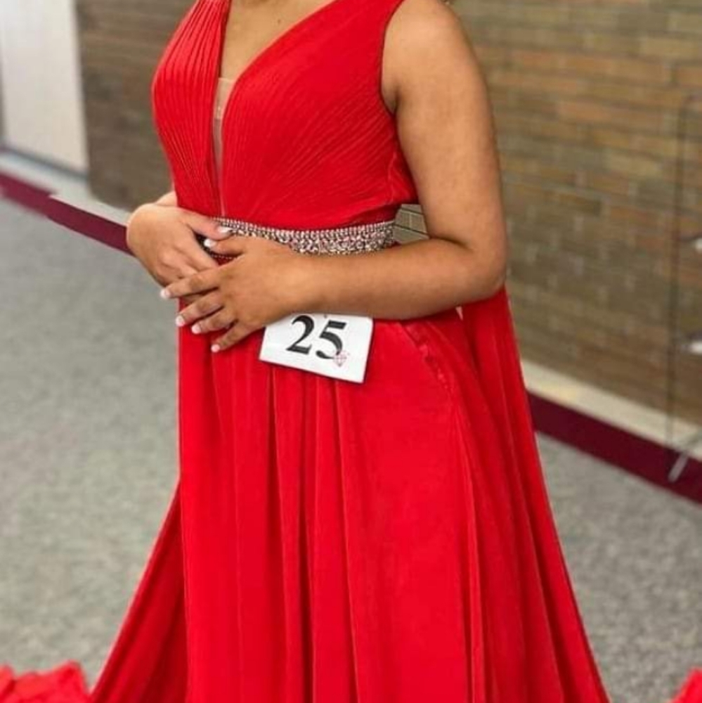 Red ballgown